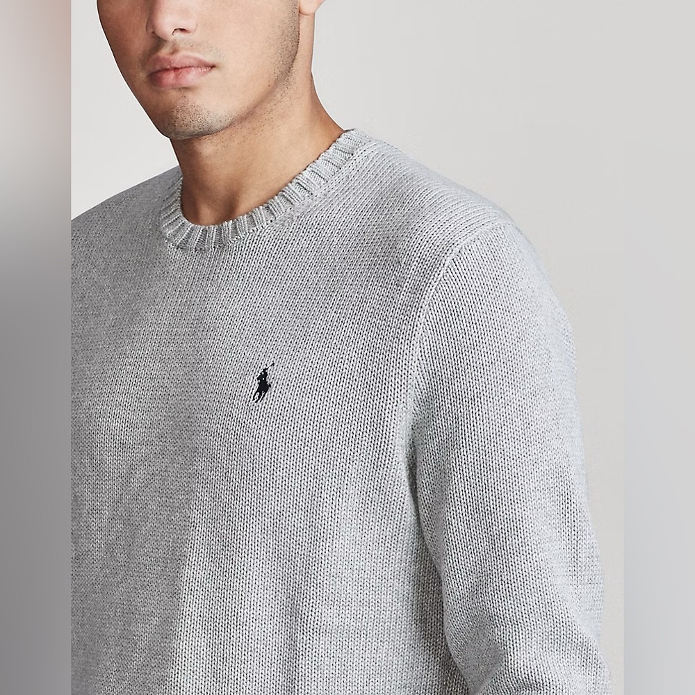 Ralph Lauren Light Gray Crewneck Sweater for Men Size Medium